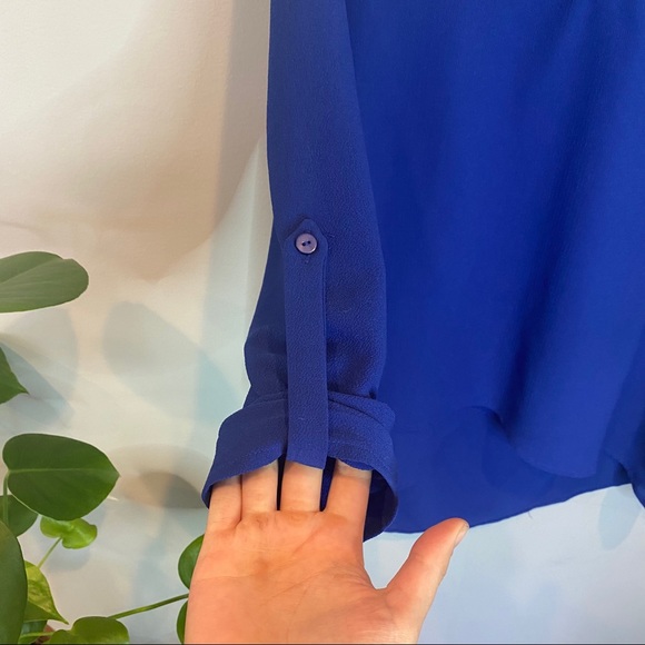 Gibson Royal Blue Long Sleeve V-Neck - Picture 6 of 10